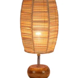 Devansh Beige Dholak Shaped Table Lamp with Shade image 5