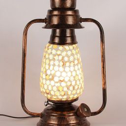 Devansh Multi-Coloured Mosaic Glass Lantern Table Lamp image 2