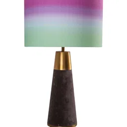 Grated Ginger Brown Velour Table lamp With Shade image 3