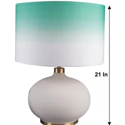Grated Ginger Grey Womb Table Lamp With Shade image 3