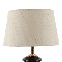 foziq Brown & Off-White Solid Table Lamp With Jute Shade image 5