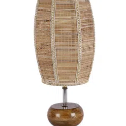 Devansh Beige Dholak Shaped Table Lamp with Shade image 4