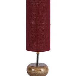 Devansh Maroon & Beige Table Tamp With Jute Shade image 5
