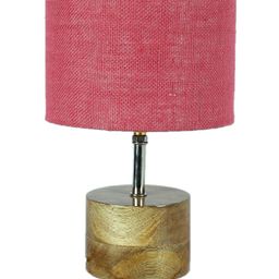 Devansh Pink Wood Table Lamp with Jute Shade image 4
