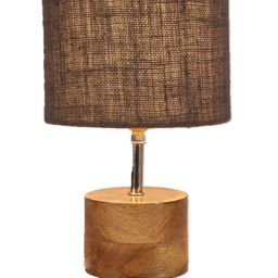 Devansh Grey Wooden Table Lamp with Jute Shade image 4
