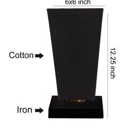 Devansh Black Shade & Iron Base Table Lamp image 3