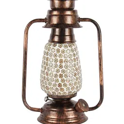 Devansh Multi-Coloured Mosaic Glass Lantern Table Lamp image 3