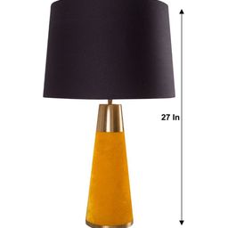 Grated Ginger Yellow Contemporary Table Lamp with Shade image 2