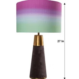 Grated Ginger Brown Velour Table lamp With Shade image 5