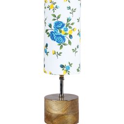 Devansh Multi-Coloured Wood Table Lamp with Cotton Shade image 4