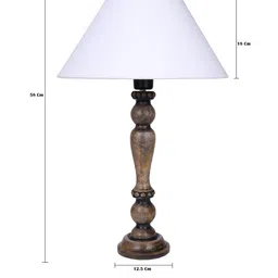 Homesake White Handcrafted Table Lamp with Shade image 3