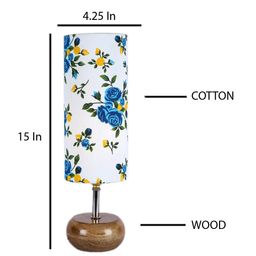 Devansh Multicoloured Wood Table Lamp With Shade image 2