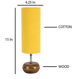Devansh Yellow Traditional Table Lamp With Shade image 5