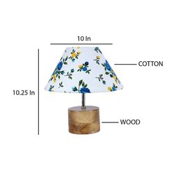 Devansh White & Brown Table Lamp with Shade image 2