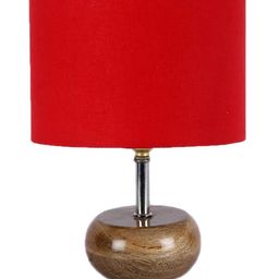 Devansh Red Wood Table Lamp with Shade image 4