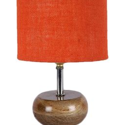 Devansh Orange Coloured Wood Table Lamp with Jute Shade image 5