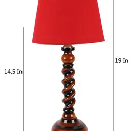 foziq Brown Table Lamp with shade image 2