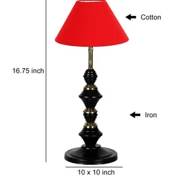 Devansh Red Solid Table Lamps image 3