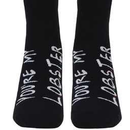 Soxytoes Unisex Black & White Patterned Pure Combed Cotton Ankle Length Socks-7
