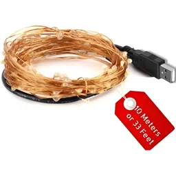 ENORMITY Yellow Rice Shape String Lights image 2