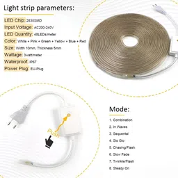 SPARK WORLD White & Blue Rice Shape String Lights image 5