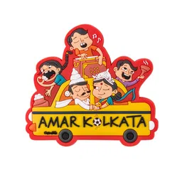 Chumbak Red & Yellow Amar Kolkata Decorative Magnet-image-20