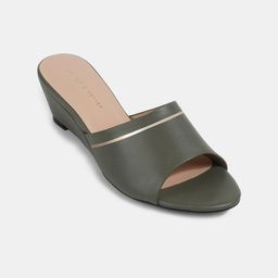 LEMON & PEPPER Open Toe Wedge Mules-37
