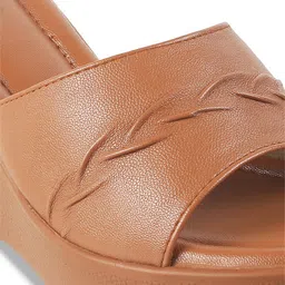 Metro Textured Open Toe Wedge Heels image 5