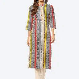Kurti's by Menka Geometric Printed Kurta-19