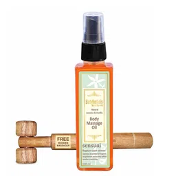 BodyHerbals Cold Pressed Jasmine + Vanilla Relaxing Body Massage Oil with Massager-100 ml-image-42