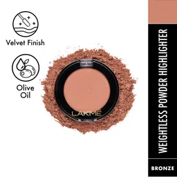 Lakme Face It Weightless Pressed Powder Highlighter with Olive Oil 4 g - Bronze H1-9