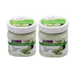 FEELHIGH Set Of 2 Cucumber Scrub with Cucumber Extract for Face & Body - 500 ml Each-11