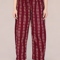 KANNAHI Abstract Printed Pure Cotton Trouser-picture-3