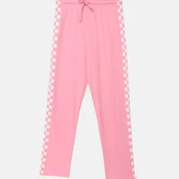 mackly Girls Checked Mid-Rise Pure Cotton Straight Lounge Pant-picture-38