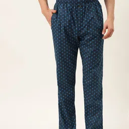 Hancock Men Printed Pure Cotton Comfort Fit Lounge Pants-picture-11