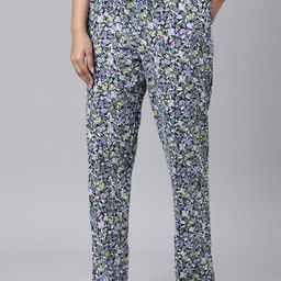 Go Colors Women Floral-Printed Relaxed-Fit Lightweight Cotton Lounge Pants-picture-10