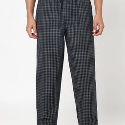 R&B Checked Mid Rise Lounge Pants-image-49