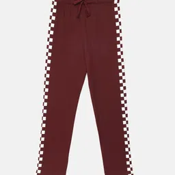 mackly Girls Printed Mid-Rise Regular Fit Cotton Trousers-image-4