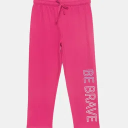 mackly Girls Typography Printed Mid-Rise Pure Cotton Straight Lounge Pant-image-95