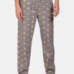 U.S. Polo Assn. Men Grey & Yellow Pure Cotton Printed Lounge Pants-image-32