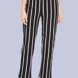 Hypernation Women Striped Pure Cotton Lounge Pants-image-17