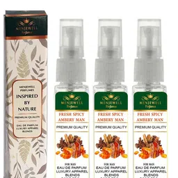 Menjewell Men Set Of 3 Yellow Fresh Spicy Ambery Eau De Parfum-14