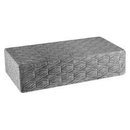 The White Willow Grey Solid High Resilience Foam Large Cube Pillow image 3
