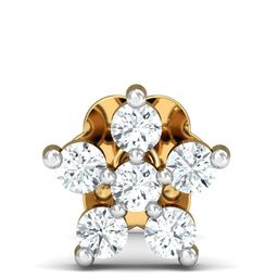 KUBERBOX Blime 18KT Gold Diamond Studded Nose Pin-0.4g-image-53