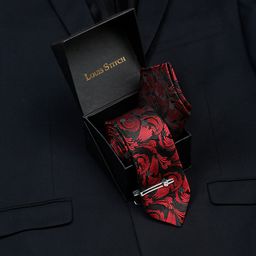 LOUIS STITCH Men's Italian Silk Necktie Accessory Gift Set-picture-27