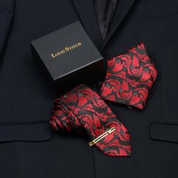 LOUIS STITCH Men Silk Necktie Accessory Gift Set-picture-44