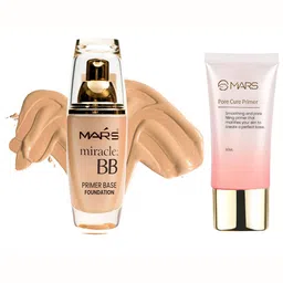 MARS Set of Miracle BB Primer Base Foundation - Beige 60 ml + Pore Cure Primer 30 ml-image-25