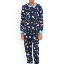 Ninos Dreams Boys Printed Pure Cotton T-shirt With Pyjamas-image-95