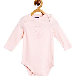 Eimoie Kids Girls Peach Printed Cotton Bodysuits-image-42