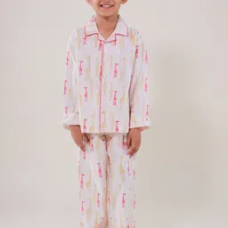 My Little Lambs Kids Conversational Printed Pure Cotton Night suit-image-92